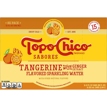 Topo Chico Sabores Tangerine with Ginger Extract