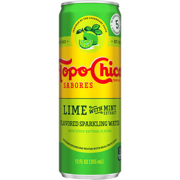 Topo Chico Sabores Lime with Mint Extract