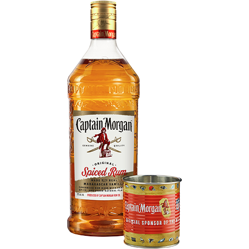 Picture of Captain Morgan Original Spiced Rum with an NFL Tin Cup