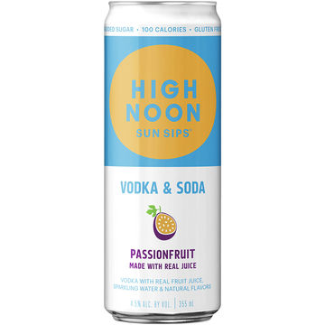 High Noon Sun Sips Passionfruit Vodka & Soda