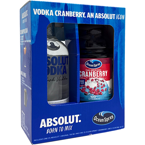 Picture of Absolut Vodka with Ocean Spray Cranberry Juice