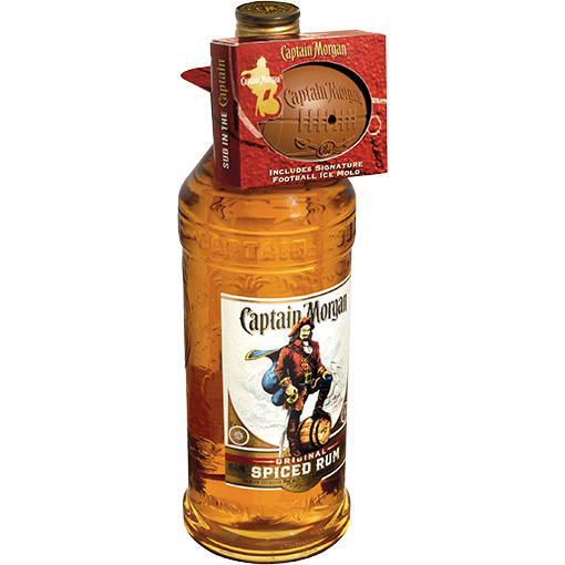 Picture of Captain Morgan Original Spiced Rum with Football Ice Mold