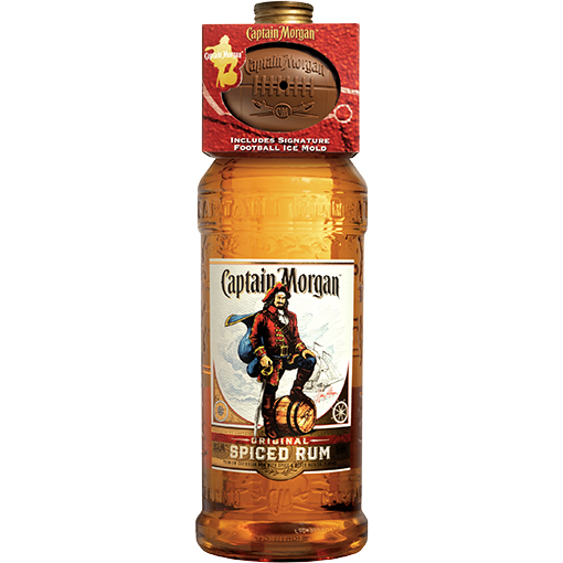 Picture of Captain Morgan Original Spiced Rum with Football Ice Mold