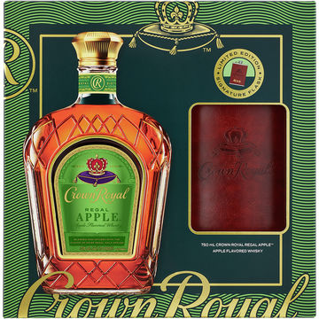 Crown Royal Regal Apple Whiskey Gift Set with Flask