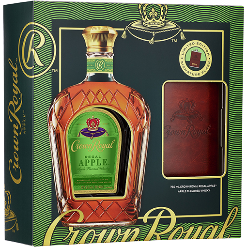 Picture of Crown Royal Regal Apple Whiskey Gift Set with Flask