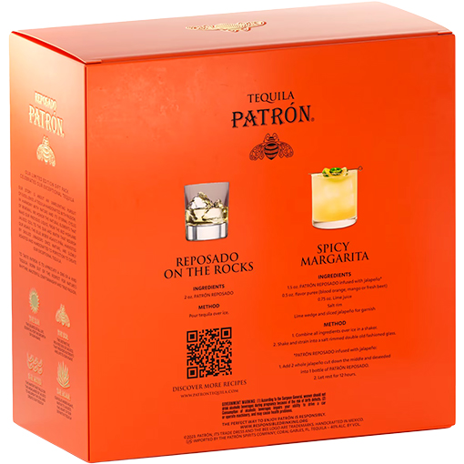 Picture of Patron Reposado Tequila Gift Set with 2 Rocks Glasses