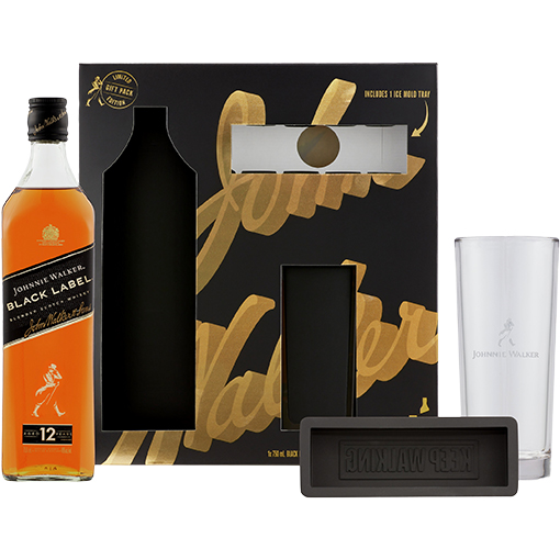 Picture of Johnnie Walker Black Label 12 Year Old Gift Set with Glass and Ice Mold