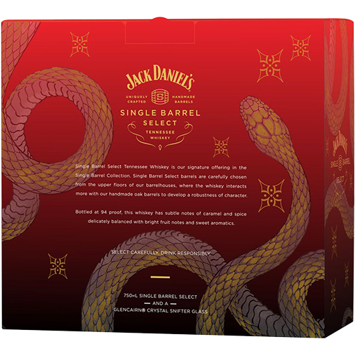 Picture of Jack Daniel's Single Barrel Select Whiskey Lunar New Year 2025 with Glass