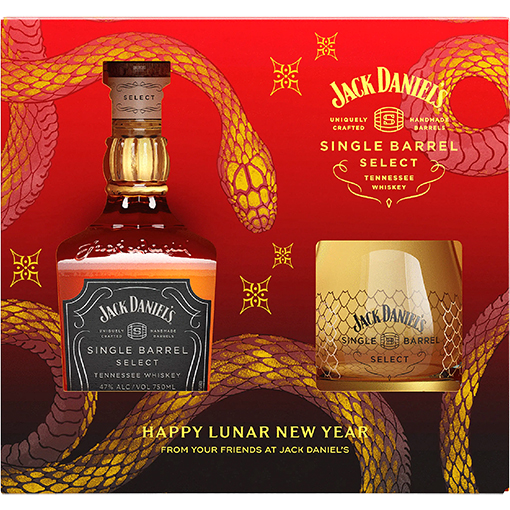 Picture of Jack Daniel's Single Barrel Select Whiskey Lunar New Year 2025 with Glass