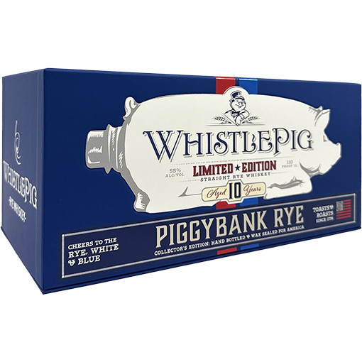 Picture of WhistlePig 10 Year Old Limited Edition PiggyBank Rye, White & Blue