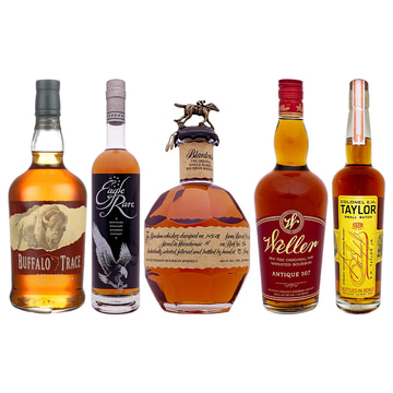 Buffalo Trace, Eagle Rare, Blanton's, E.H. Taylor Small Batch & Weller Antique Bundle