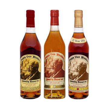 Pappy Van Winkle's 15 Year Old, 20 Year Old & 23 Year Old Family Reserve Bourbon Bundle