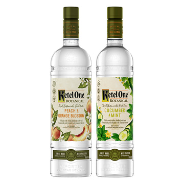 Ketel One Botanical Peach and Orange Blossom & Cucumber and Mint Vodka Combo