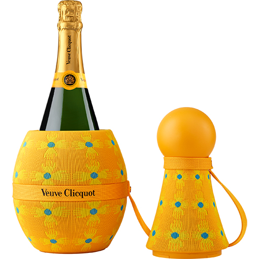 Picture of Veuve Clicquot Yellow Label Brut with The Sun Totem Cooler